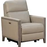 Hartman Power Recliner w/ Power Head Rest in Bentley Dove Top Grain Leather